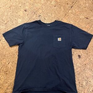 📌Carhartt Navy Blue Pocket T-shirt